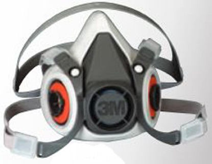 Picture of 3M™ 6000 Reusable Respirator Industrial N95 Half Face 4 Point Adjustable Head Strap Small Gray665514821
