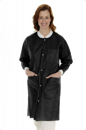 Picture of Lab Coat ValuMax® Extra-Safe™ Black Medium Knee Length Limited Reuse3660BKM