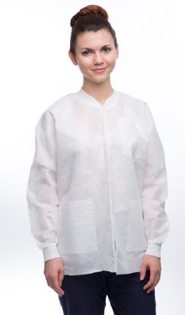 Picture of Lab Jacket ValuMax® Easy-Breathe White Medium Hip Length Limited Reuse3530WHM