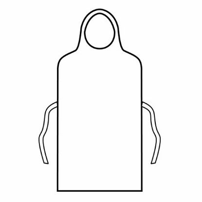 Picture of General Purpose Apron One Size Fits Most Bib Style White Disposable69350