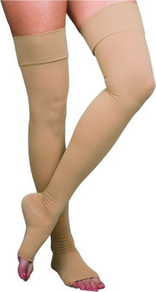 Picture of Compression Stocking Loving Comfort® Thigh High X-Large Beige Open Toe1674 BEI XL