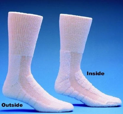 Picture of Diabetic Socks HealthDri™ Calf High Size 10-13 White Closed Toe3755/D-1PK