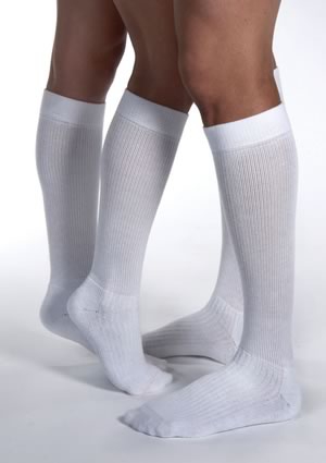 Picture of Compression Stocking JOBST® ActiveWear Knee High Large White Closed Toe110481