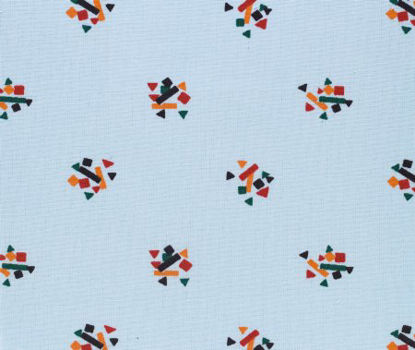 Picture of Patient Exam Gown Large Kaleidoscope Blue Print Reusable74GG4431