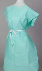 Picture of Patient Exam Gown Choice Medium Teal Disposable910510