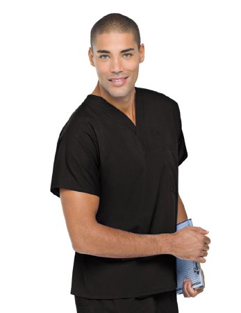 Picture of Scrub Shirt Small Black 1 Pocket Short Sleeve Unisex71221BLKSM
