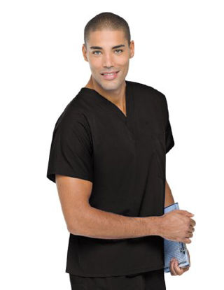 Picture of Scrub Shirt Small Black 1 Pocket Short Sleeve Unisex71221BLKSM