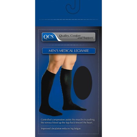 Picture of Compression Socks QCS Knee High Large Brown Closed Toe1662 BRO LG