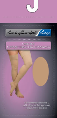 Picture of Compression Stocking Loving Comfort® Knee High 2X-Large Beige Closed Toe1667 BEI 2X