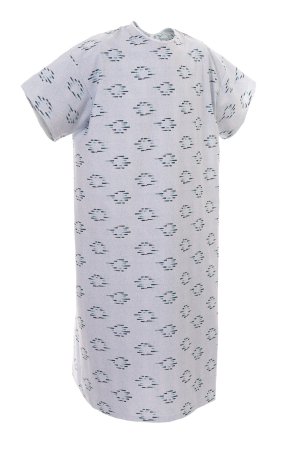 Picture of Patient Exam Gown Large Champagne Blue Print Reusable74419430