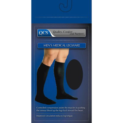 Picture of Compression Socks QCS Knee High X-Large Black Closed Toe1662 BLA XL