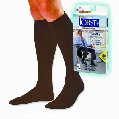 Picture of Compression Socks JOBST® for Men Knee High Large Brown Closed Toe110790