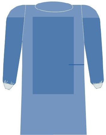 Picture of Fabric-Reinforced Surgical Gown with Towel SurgiSoft® 2X-Large Blue Sterile AAMI Level 3 Disposable10341