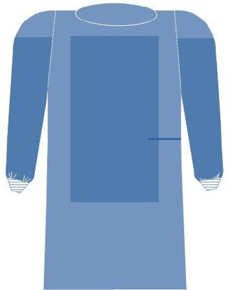 Picture of Fabric-Reinforced Surgical Gown with Towel SurgiSoft® 2X-Large Blue Sterile AAMI Level 3 Disposable10341