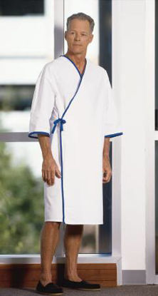 Picture of Patient Exam Gown One Size Fits Most White Reusable627 NS
