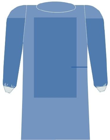 Picture of Poly-Reinforced Surgical Gown with Towel SurgiSoft® X-Large Blue Sterile AAMI Level 3 Disposable10331