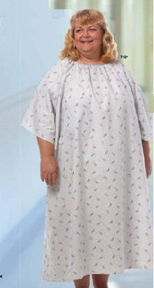Picture of Patient Exam Gown Magna Up to 10X-Large Matchsticks Print Reusable712 NS