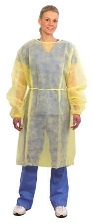 Picture of Protective Procedure Gown Premier Pro™ One Size Fits Most Yellow NonSterile Disposable2310