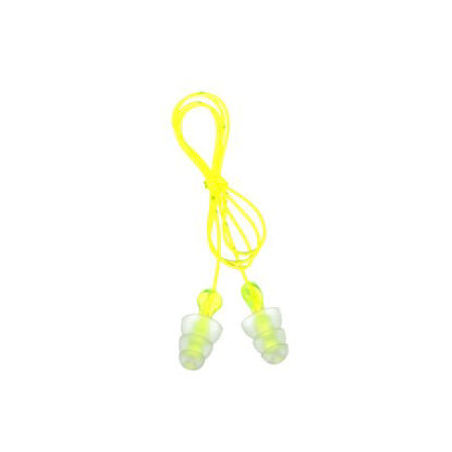 Picture of Ear Plugs 3M™ Tri-Flange™ Corded One Size Fits Most ClearP3000