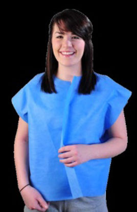 Picture of Exam Cape Blue One Size Fits Most Open Sides Without Closure Female511S