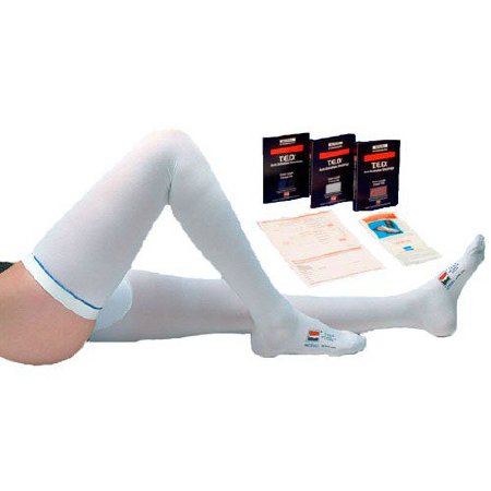 Picture of Anti-embolism Stocking T.E.D.™ Thigh High Medium / Short White Closed Toe4298-