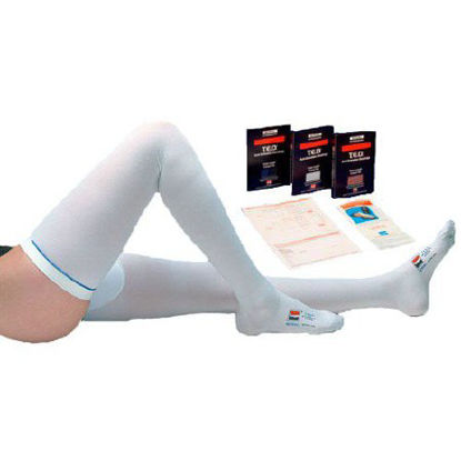 Picture of Anti-embolism Stocking T.E.D.™ Thigh High Medium / Short White Closed Toe4298-