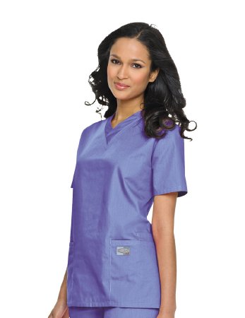 Picture of Scrub Shirt Small Ceil Blue 3 Pockets Short Set-In Sleeve Female70221CEILS