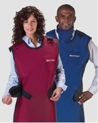 Picture of X-Ray Apron with Thyroid Collar Black Easy Wrap Style Medium65021TC-25