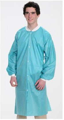 Picture of Lab Coat ValuMax® Easy-Breathe Teal Small Knee Length Limited Reuse3560TES