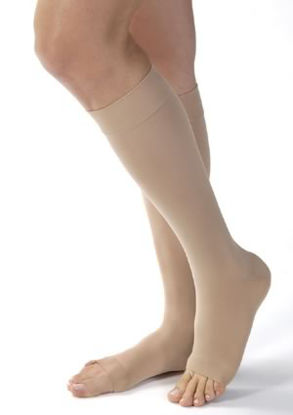 Picture of Compression Stocking JOBST® Opaque Knee High Large Beige Open Toe115482