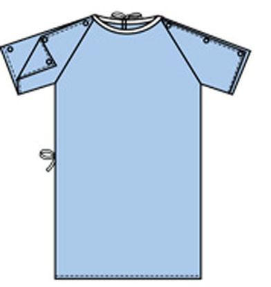 Picture of Patient Exam Gown X-Large Blue ReusableV64-4342IB