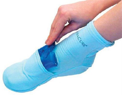 Picture of Cold Therapy Socks NatraCure® Ankle High Large Blue Closed ToeP705-L