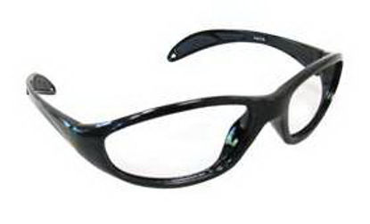 Picture of Radiation Protection Glasses Ultra-Lite™ Wraparound Uncoated Clear Tint Glass Lens Black Frame Over Ear Medium / Large937926/NA/NA/BLKML