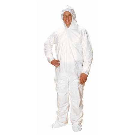 Picture of Coverall with Hood and Boot Covers Critical Cover® ComforTech® X-Large White Disposable NonSterileCV-J4C92-4