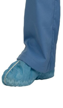 Picture of Shoe Cover PremierPro™ One Size Fits Most Shoe High Nonskid Sole Blue NonSterile2260