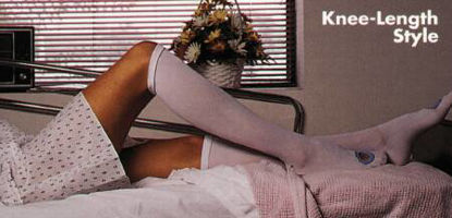 Picture of Anti-embolism Stocking C.A.R.E.™ Knee High Medium / Long White Inspection Toe458-02