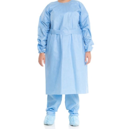 Picture of Protective Procedure Gown X-Large Blue NonSterile AAMI Level 3 Disposable54311