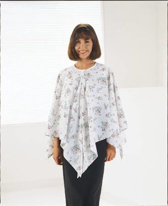 Picture of Exam Cape Springtime Floral Print One Size Fits Most Front Opening Snap Closure Female791-NS
