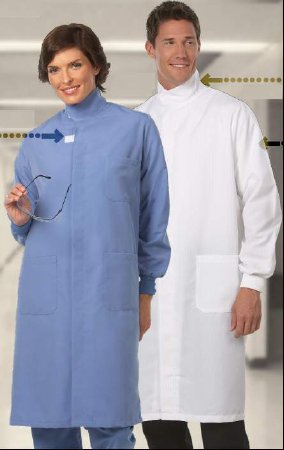 Picture of Lab Coat Ceil Blue Small Knee Length Reusable457 S