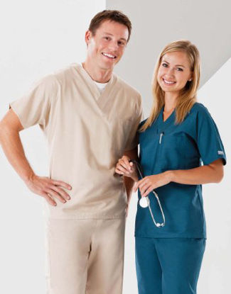 Picture of Scrub Shirt 5X-Large Ceil Blue 1 Pocket Short Set-In Sleeve Unisex14900-5XLCE