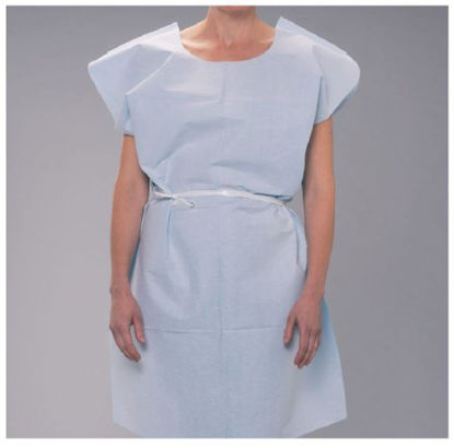 Picture of Patient Exam Gown Medium Blue Disposable980830