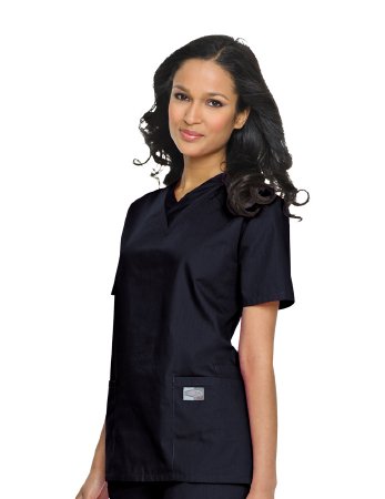 Picture of Scrub Shirt 2X-Large Navy Blue 3 Pockets Short Set-In Sleeve Female70221NAVYXXL