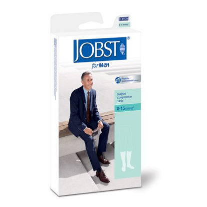 Picture of Compression Socks JOBST® for Men Knee High Small White Closed Toe110331