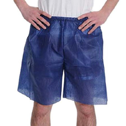 Picture of PANTS, SCRUB SHORT NON-WOVEN FABRIC BLU (10/PK 5PK/CS)3424NBS