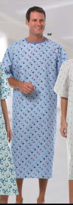 Picture of Patient Exam Gown Large Diamonds-in-the-Rough Print Reusable758-L