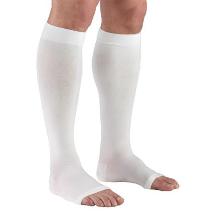 Picture of Compression Stocking Truform® Knee High 2X-Large White Open Toe865-WH-2XL