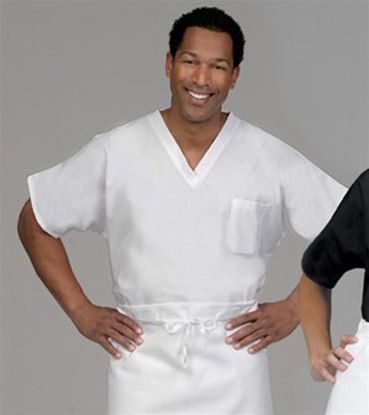 Picture of Scrub Shirt Small White 1 Pocket Short Sleeve Unisex78735-SM