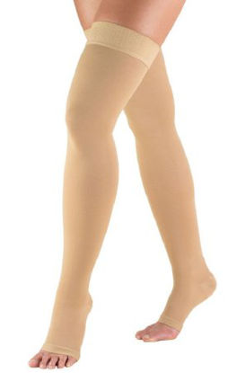 Picture of Compression Stocking Truform® Thigh High Medium Beige Open Toe848-BG-MED