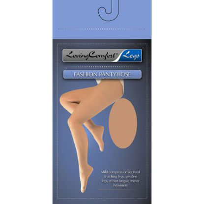 Picture of Compression Pantyhose Loving Comfort® Waist High Medium Black Closed Toe1659 BLA Q+