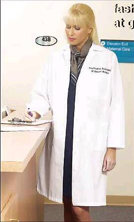 Picture of Lab Coat Azure Blue Medium Knee Length Reusable430-M